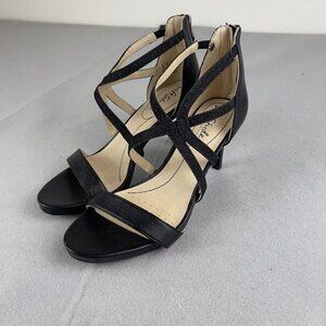 Life Stride Women Masquerade Strappy Heeled Sandals Black Size 7.5